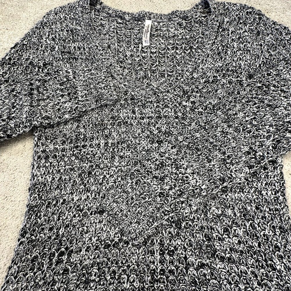 Bobbie Brooks Long sleeve Sweater Hi-Low grey Size 1X Loose knit